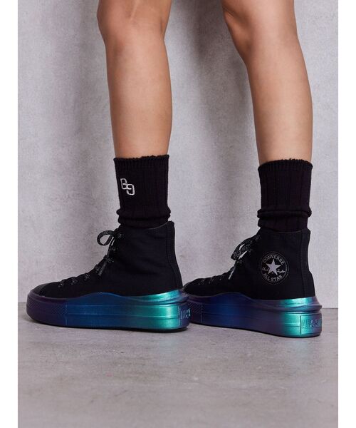CONVERSE ALL STAR(コンバースオールスター)の「コンバース ALL STAR LIGHT PLTS II HOLOSOLE HI(スニーカー・レディース・オフホワイト/ブラック・22.5/23.5/24.5)」の4枚目の写真