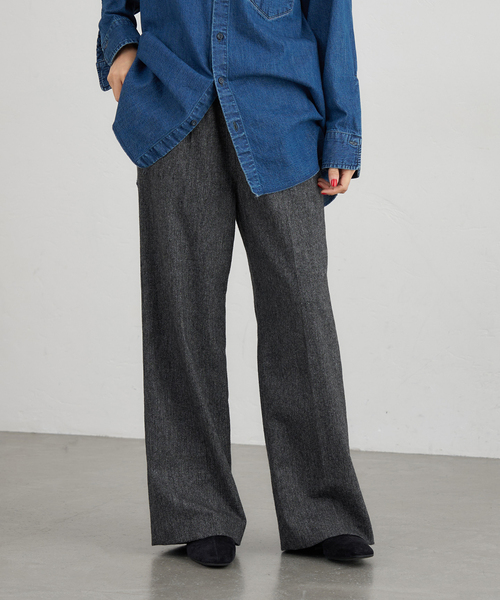 ウォッシャブル ツイードイージースラックス（その他パンツ）｜IENA