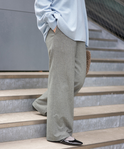 ウォッシャブル ツイードイージースラックス（その他パンツ）｜IENA