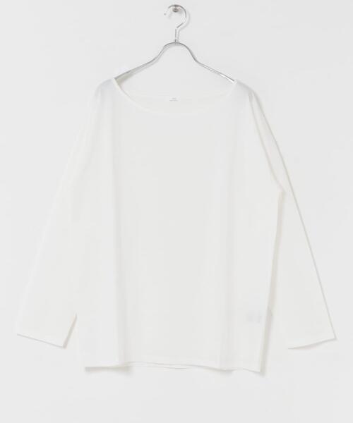 ITEMS URBANRESEARCH（アイテムズ アーバンリサーチ）の「シルケットロングスリーブTシャツ（Tシャツ/カットソー・レディース・ブラック/ホワイト系その他/ホワイト・FREE）」の12枚目の写真