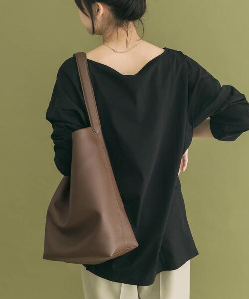 ITEMS URBANRESEARCH（アイテムズ アーバンリサーチ）の「シルケットロングスリーブTシャツ（Tシャツ/カットソー・レディース・ブラック/ホワイト系その他/ホワイト・FREE）」の4枚目の写真