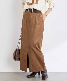 RIVE DROITE | 【すっきり見えが叶う】ブラッシュドクロスIラインスカート(スカート)