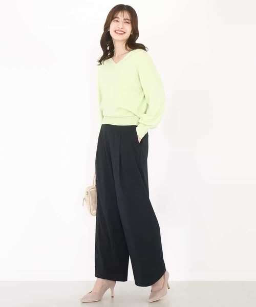 OFUON le MK（オフオンルエムケー）の「【2025AW】ベーシックVネックニット/洗える/WEB限定サイズあり（ニット/セーター・レディース・ライトグリーン/ホワイト/ラベンダー/ネイビー系/ブラック/ブルー/ベージュ/ピンク・38/36）」の15枚目の写真