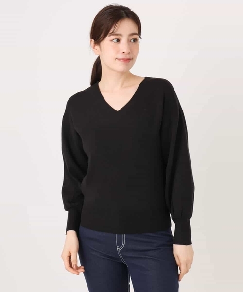 OFUON le MK（オフオンルエムケー）の「【2025AW】ベーシックVネックニット/洗える/WEB限定サイズあり（ニット/セーター・レディース・ライトグリーン/ホワイト/ラベンダー/ネイビー系/ブラック/ブルー/ベージュ/ピンク・38/36）」の20枚目の写真