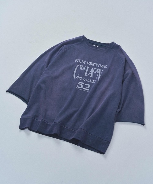 B.C STOCK（ベーセーストック）の「【GOOD OLD SHOP】ヴィンテージ加工 ラグランTシャツ 7分袖（Tシャツ/カットソー・メンズ・アイボリー/チャコールグレー/ブラック/ピンク/ネイビー・FREE）」の4枚目の写真