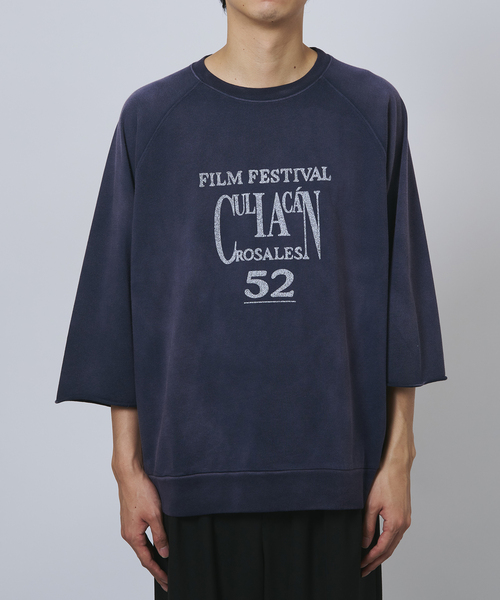 B.C STOCK（ベーセーストック）の「【GOOD OLD SHOP】ヴィンテージ加工 ラグランTシャツ 7分袖（Tシャツ/カットソー・メンズ・アイボリー/チャコールグレー/ブラック/ピンク/ネイビー・FREE）」の7枚目の写真