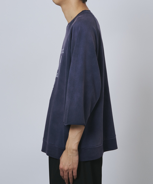 B.C STOCK（ベーセーストック）の「【GOOD OLD SHOP】ヴィンテージ加工 ラグランTシャツ 7分袖（Tシャツ/カットソー・メンズ・アイボリー/チャコールグレー/ブラック/ピンク/ネイビー・FREE）」の8枚目の写真