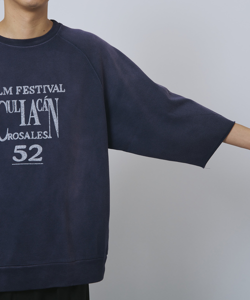 B.C STOCK（ベーセーストック）の「【GOOD OLD SHOP】ヴィンテージ加工 ラグランTシャツ 7分袖（Tシャツ/カットソー・メンズ・アイボリー/チャコールグレー/ブラック/ピンク/ネイビー・FREE）」の11枚目の写真