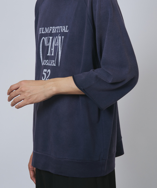 B.C STOCK（ベーセーストック）の「【GOOD OLD SHOP】ヴィンテージ加工 ラグランTシャツ 7分袖（Tシャツ/カットソー・メンズ・アイボリー/チャコールグレー/ブラック/ピンク/ネイビー・FREE）」の12枚目の写真