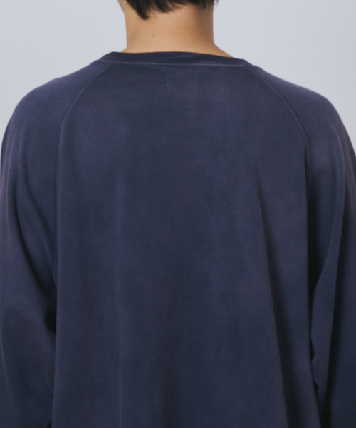 B.C STOCK（ベーセーストック）の「【GOOD OLD SHOP】ヴィンテージ加工 ラグランTシャツ 7分袖（Tシャツ/カットソー・メンズ・アイボリー/チャコールグレー/ブラック/ピンク/ネイビー・FREE）」の14枚目の写真