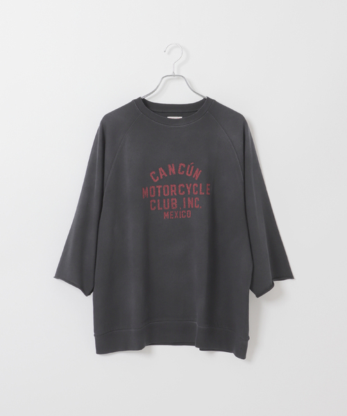 B.C STOCK（ベーセーストック）の「【GOOD OLD SHOP】ヴィンテージ加工 ラグランTシャツ 7分袖（Tシャツ/カットソー・メンズ・アイボリー/チャコールグレー/ブラック/ピンク/ネイビー・FREE）」の20枚目の写真