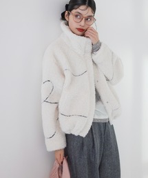 VIS | ジャガードボアブルゾン(ブルゾン)