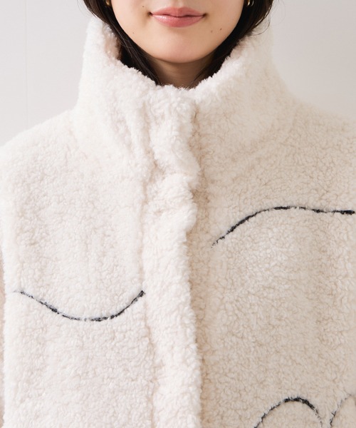 VIS（ビス）の「ジャガードボアブルゾン（ブルゾン・レディース・グレー/オフホワイト・FREE）」の19枚目の写真