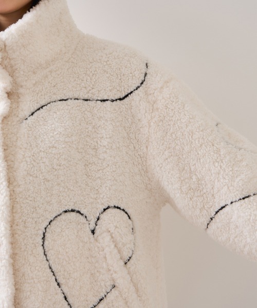 VIS（ビス）の「ジャガードボアブルゾン（ブルゾン・レディース・グレー/オフホワイト・FREE）」の20枚目の写真