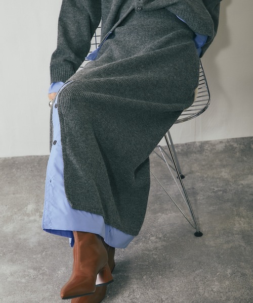 セットアップ可異素材ドッキングニットスカート（スカート）｜ANOTHER