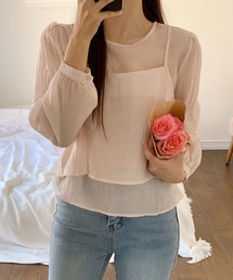 ミストレアス キャミシャツブラウスセット♡ レースビスチェセットブラウス（シャツ/ブラウス）｜mystic