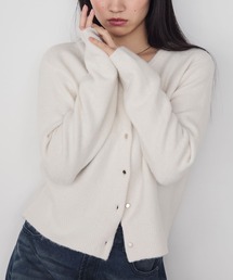 【forksy.】ふわもちゴールドボタンニットカーディガン