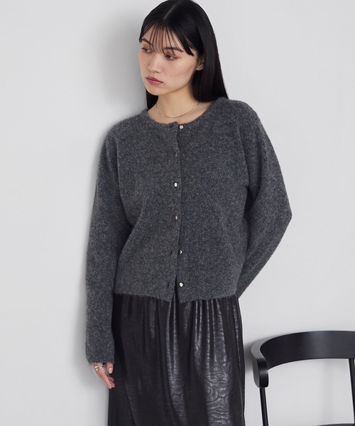 forksy.】ふわもちゴールドボタンニットカーディガン forksy.│MONO