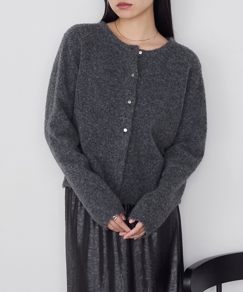 forksy.】ふわもちゴールドボタンニットカーディガン forksy.│MONO