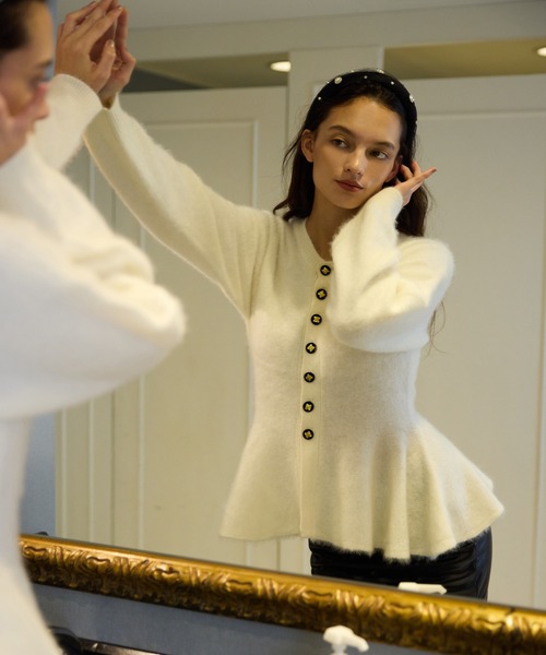 EIMY ISTOIRE（エイミーイストワール）の「ウール起毛ペプラムニット