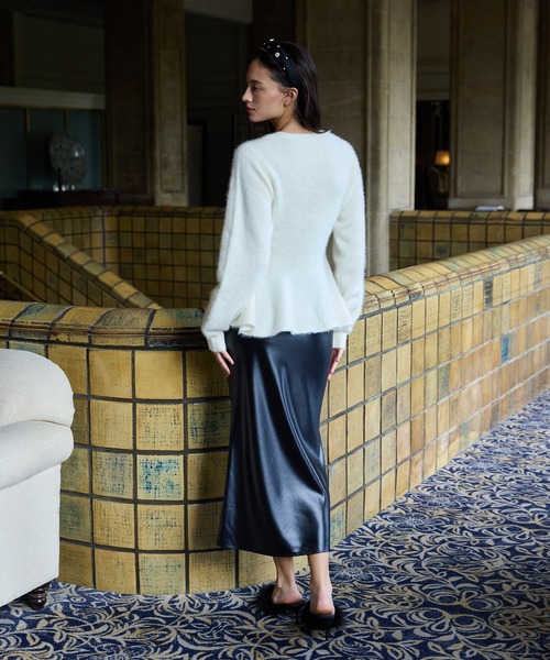 【未使用タグ付き】eimy istoire ウール起毛ペプラムニットカーディガン Amazon | [EIMY ISTOIRE] ウール起毛ペプラムニットカーディガン (OFF