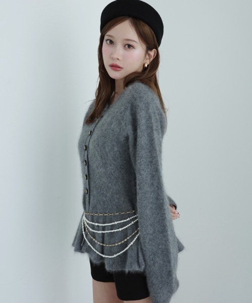 EIMY ISTOIRE（エイミーイストワール）の「ウール起毛ペプラムニット