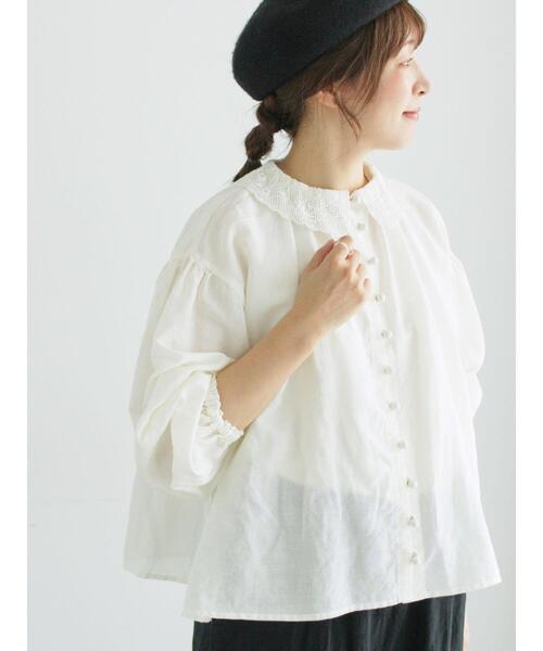 編み立て襟レースブラウス（シャツ/ブラウス）｜TSUHARU by