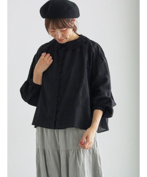 編み立て襟レースブラウス（シャツ/ブラウス）｜TSUHARU by Samansa