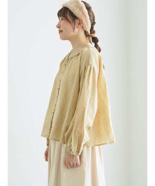 セール】編み立て襟レースブラウス（シャツ/ブラウス）｜TSUHARU by