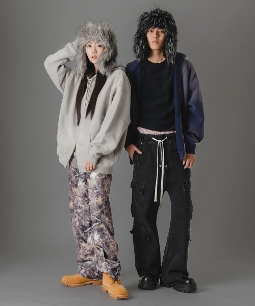 there is nothing(ゼアイズナッシング)の「ブラックワイドカーゴデニムパンツ(デニムパンツ・メンズ・ブラック系・MEDIUM/LARGE/X-LARGE)」の16枚目の写真
