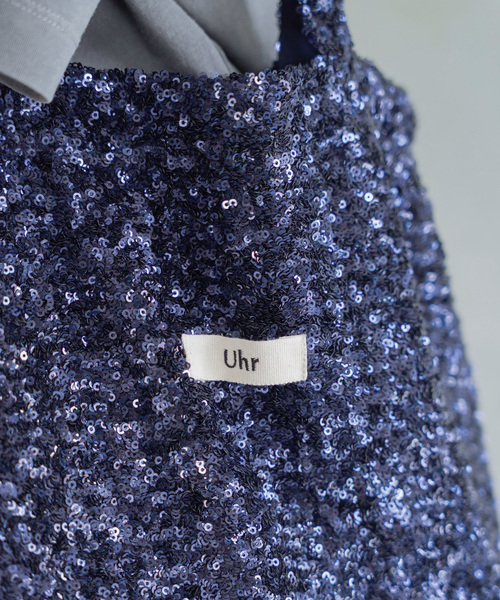 Spick & Span（スピックアンドスパン）の「《追加》Uhr/ウーア 別注Spangle Tote Bag*（トートバッグ・レディース・ブラウン/シルバー/ネイビー・FREE）」の4枚目の写真