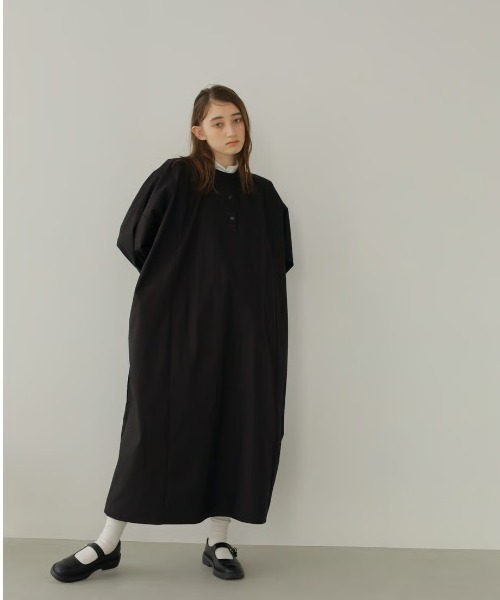 KALENO(カレノ)の「wide gather shirt op(シャツワンピース・レディース・アイボリー・FREE)」の6枚目の写真