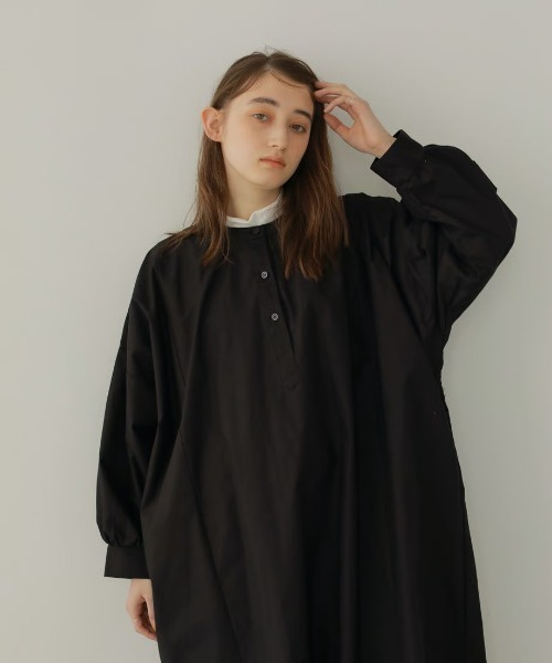 KALENO(カレノ)の「wide gather shirt op(シャツワンピース・レディース・アイボリー・FREE)」の7枚目の写真