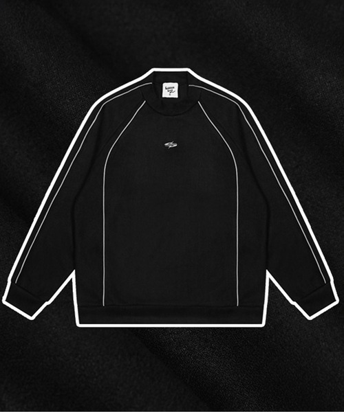 SETUP7（セットアップセブン）の「【SETUP7】ルーズラグランタートルスウェットKNF144（スウェット・メンズ・グレー/ブラック・L/XL）」の4枚目の写真