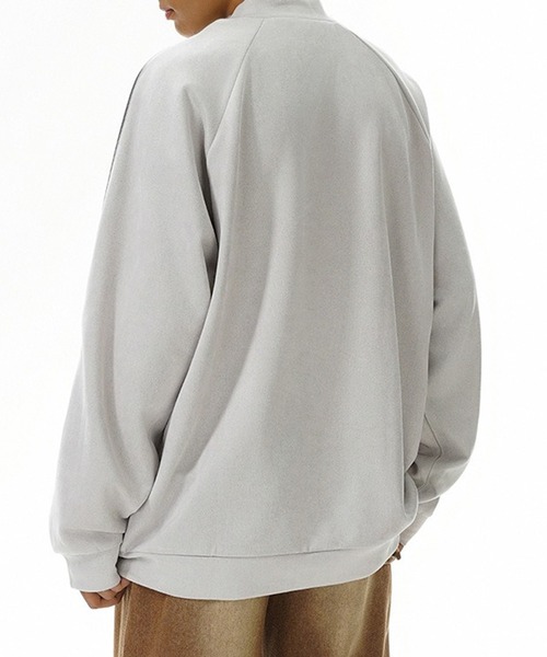SETUP7（セットアップセブン）の「【SETUP7】ルーズラグランタートルスウェットKNF144（スウェット・メンズ・グレー/ブラック・L/XL）」の7枚目の写真