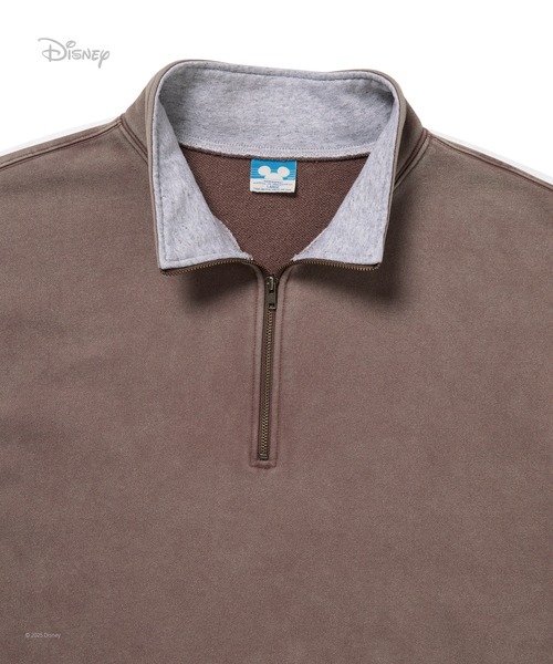 thisisneverthat(ディスイズネバーザット)の「TNT_Mickey_Frame Half Zip Sweatshirt(スウェット・メンズ・グレイッシュブルー/ブラウン・S/M/L/XL)」の3枚目の写真