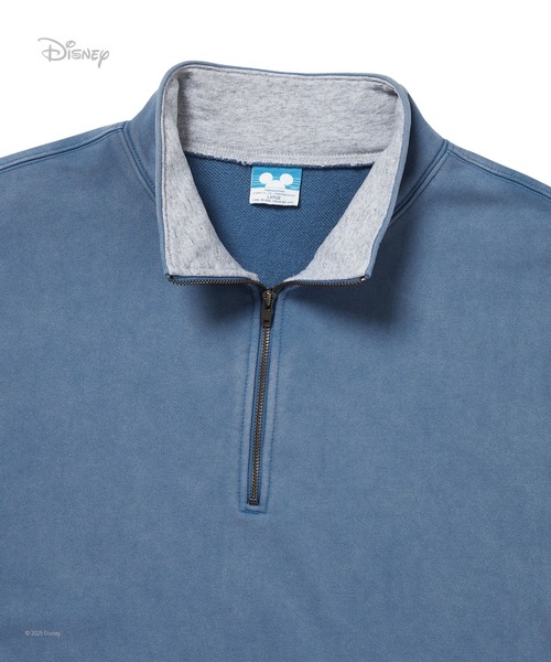 thisisneverthat(ディスイズネバーザット)の「TNT_Mickey_Frame Half Zip Sweatshirt(スウェット・メンズ・グレイッシュブルー/ブラウン・S/M/L/XL)」の6枚目の写真