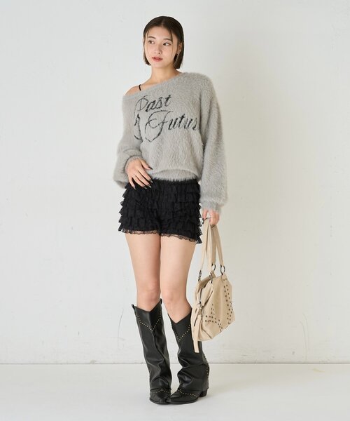 WHO'S WHO gallery（フーズフーギャラリー）の「LACE SHORTS/レースショートパンツ（その他パンツ・レディース・ブラック/オフホワイト/ネイビー/グレー/ブラック系その他/ブラウン・FREE）」の14枚目の写真