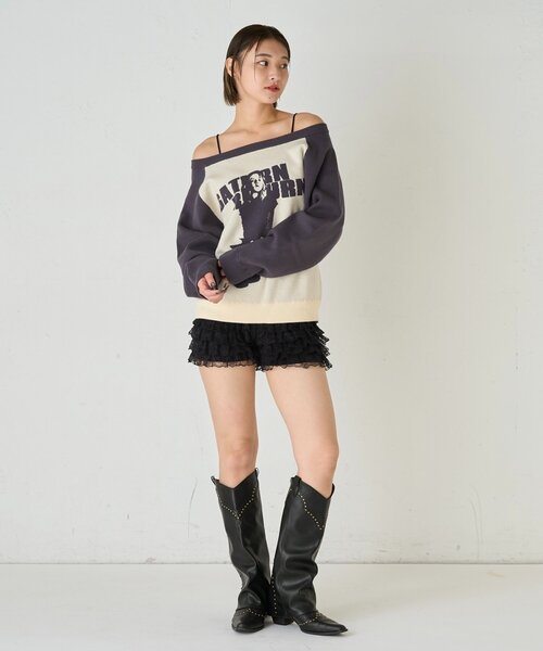 WHO'S WHO gallery（フーズフーギャラリー）の「LACE SHORTS/レースショートパンツ（その他パンツ・レディース・ブラック/オフホワイト/ネイビー/グレー/ブラック系その他/ブラウン・FREE）」の15枚目の写真