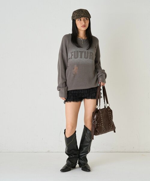 WHO'S WHO gallery（フーズフーギャラリー）の「LACE SHORTS/レースショートパンツ（その他パンツ・レディース・ブラック/オフホワイト/ネイビー/グレー/ブラック系その他/ブラウン・FREE）」の16枚目の写真