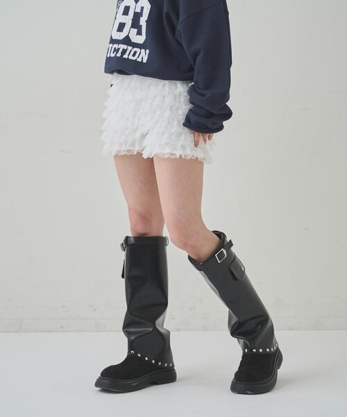 WHO'S WHO gallery（フーズフーギャラリー）の「LACE SHORTS/レースショートパンツ（その他パンツ・レディース・ブラック/オフホワイト/ネイビー/グレー/ブラック系その他/ブラウン・FREE）」の19枚目の写真