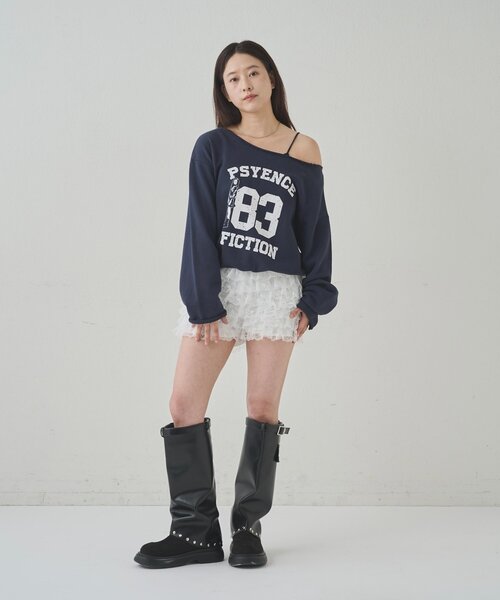 WHO'S WHO gallery（フーズフーギャラリー）の「レースショートパンツ(無地/ドット/チェック/レオパード)（その他パンツ・レディース・ブラック/オフホワイト/ネイビー/グレー/ブラック系その他/ブラウン/ブラック系その他2/ホワイト系その他/アイボリー/ピンク/ブラック系その他3/サックスブルー・FREE）」の17枚目の写真