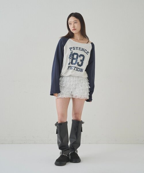 WHO'S WHO gallery（フーズフーギャラリー）の「レースショートパンツ(無地/ドット/チェック/レオパード)（その他パンツ・レディース・ブラック/オフホワイト/ネイビー/グレー/ブラック系その他/ブラウン/ブラック系その他2/ホワイト系その他/アイボリー/ピンク/ブラック系その他3/サックスブルー・FREE）」の18枚目の写真