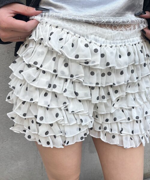 WHO'S WHO gallery(フーズフーギャラリー)の「レースショートパンツ(無地/ドット/チェック/レオパード)(その他パンツ・レディース・ブラック/オフホワイト/ネイビー/グレー/ブラック系その他/ブラウン/ブラック系その他2/ホワイト系その他・FREE)」の15枚目の写真