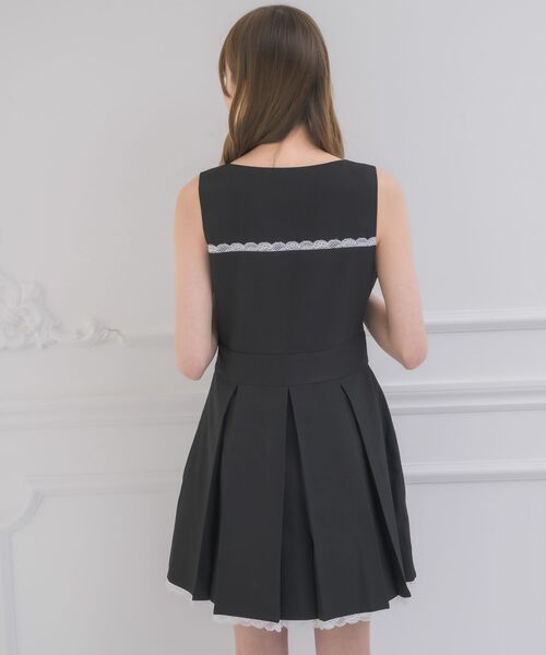 ems excite（エムズエキサイト）の「裾レースプリーツJSK（ワンピース・レディース・ブラック/チャコールグレー・FREE）」の18枚目の写真