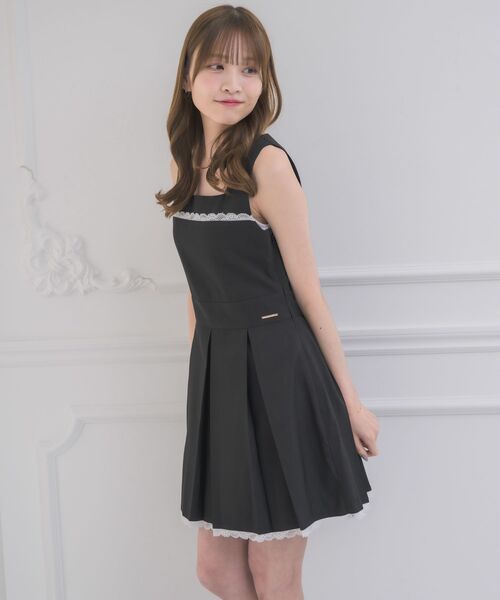 ems excite（エムズエキサイト）の「裾レースプリーツJSK（ワンピース・レディース・ブラック/チャコールグレー・FREE）」の19枚目の写真