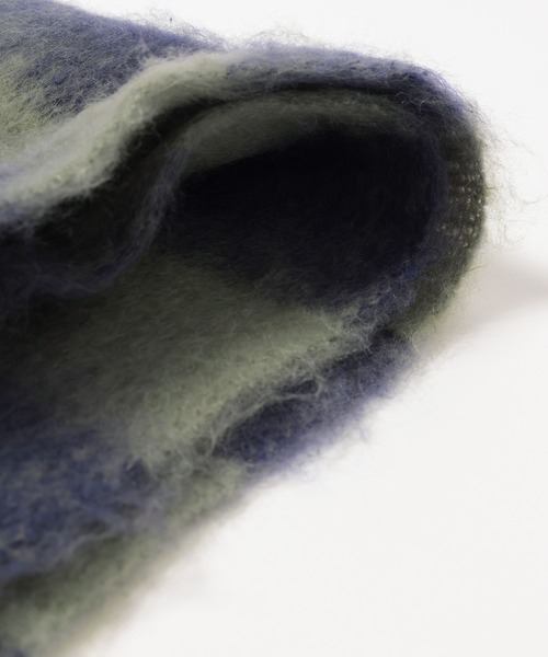 ALAND（エーランド）の「【UNISEX】ALAND／ボーダーマフラー（マフラー・レディース・ブルー/ブラウン・FREE）」の6枚目の写真