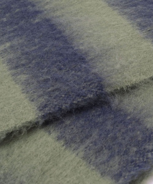 ALAND（エーランド）の「【UNISEX】ALAND／ボーダーマフラー（マフラー・レディース・ブルー/ブラウン・FREE）」の7枚目の写真