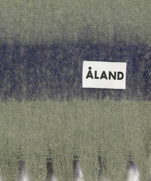 ALAND（エーランド）の「【UNISEX】ALAND／ボーダーマフラー（マフラー・レディース・ブルー/ブラウン・FREE）」の8枚目の写真
