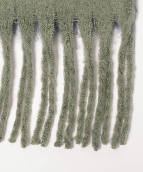 ALAND（エーランド）の「【UNISEX】ALAND／ボーダーマフラー（マフラー・レディース・ブルー/ブラウン・FREE）」の9枚目の写真